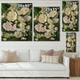 thumbnail image 4 of Designart 'Bouquet Of White Roses With Green Leaves' Traditional Print on Natural Pine Wood, 4 of 5