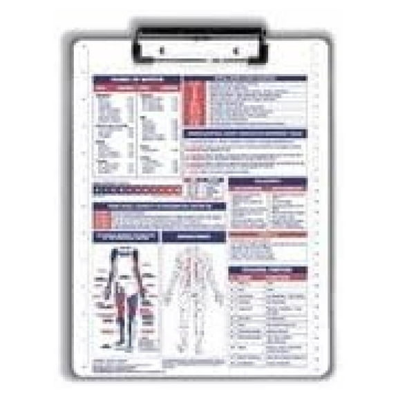 Physical Therapy/Occupational Therapy/Anatomy Reference Clipboard with Wire Clip