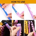 thumbnail image 4 of Heatless Spiral Hair Curlers with Styling Hooks, Plastic, 12 in., 40 Pack, 4 of 6