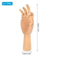 thumbnail image 2 of Modelo de mano de madera Uxcell de 12", maniquí de artista, modelo de mano derecha flexible y móvil, figura articulada, 2 of 6