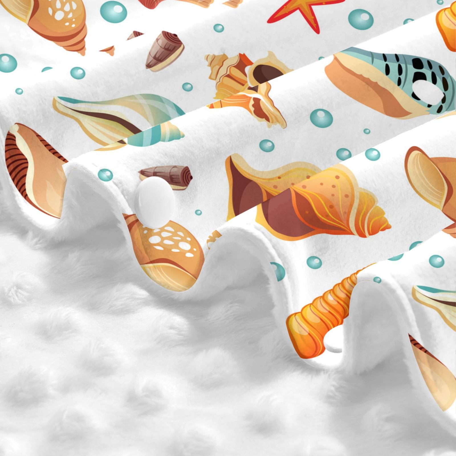 Car Seat Cover Baby - Conch Shells Print No.9033 Breathable Infant Car Seat Cover for Baby Carseat, Lightweight Comfort Baby Essentials Must Haves Newborn Stuff for Girl Boy