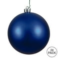 thumbnail image 3 of Vickerman 2.4" Christmas Ornament Ball, Cobalt Blue Matte Finish, Shatterproof Plastic, UV Resistant, Holiday Christmas Tree Decoration, 24 Pack, 3 of 5