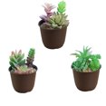 thumbnail image 1 of 3 uds suculentas de simulación en macetas pequeños adornos creativos plantas verdes artificiales, 1 of 5