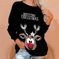 thumbnail image 5 of Women's Christmas Sweatshirts Fall Winter Round Neck Shirts Fashion Christmas Funny Printed Blouses Long Sleeve Sweaters Casual Xmas Holiday Pullover Tops, 5 of 6