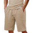 thumbnail image 2 of pstuiky Pantalones cortos para hombre, Pantalones cortos casuales de color liso para hombre, con bolsillos y cintura con cordones Pantalones cortos de entrenamiento, 2 of 9
