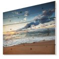 thumbnail image 1 of Design Art - Lever du Soleil et des Vagues Incandescentes dans l'Océan, 1 of 5