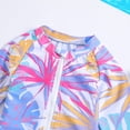 thumbnail image 3 of Emy Dola Baby-Girls Long Sleeve Zipper One Piece Swimsuit Floral Mermaid Rash Guard Swimwear UPF 50+ Infant Bathing Suit, 3 of 6