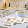 thumbnail image 6 of Yayeee Dish Drying Mat for Kitchen Counter 16"x18" Microfiber Absorbent Pad, Pink Geometric, 6 of 7