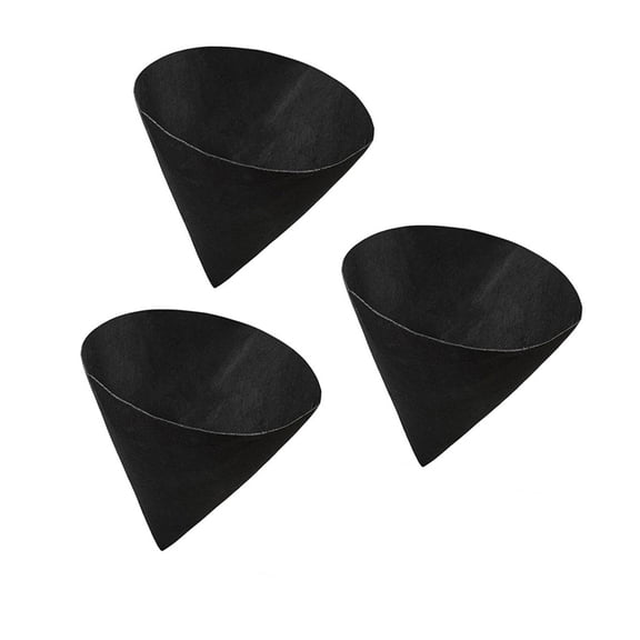 SDFGTstore 3PCS Black Felt Gardening Liners 12/14/16inch Plant Pot Inserts for Hanging Plant Planter Basket Liners Cone Shaped