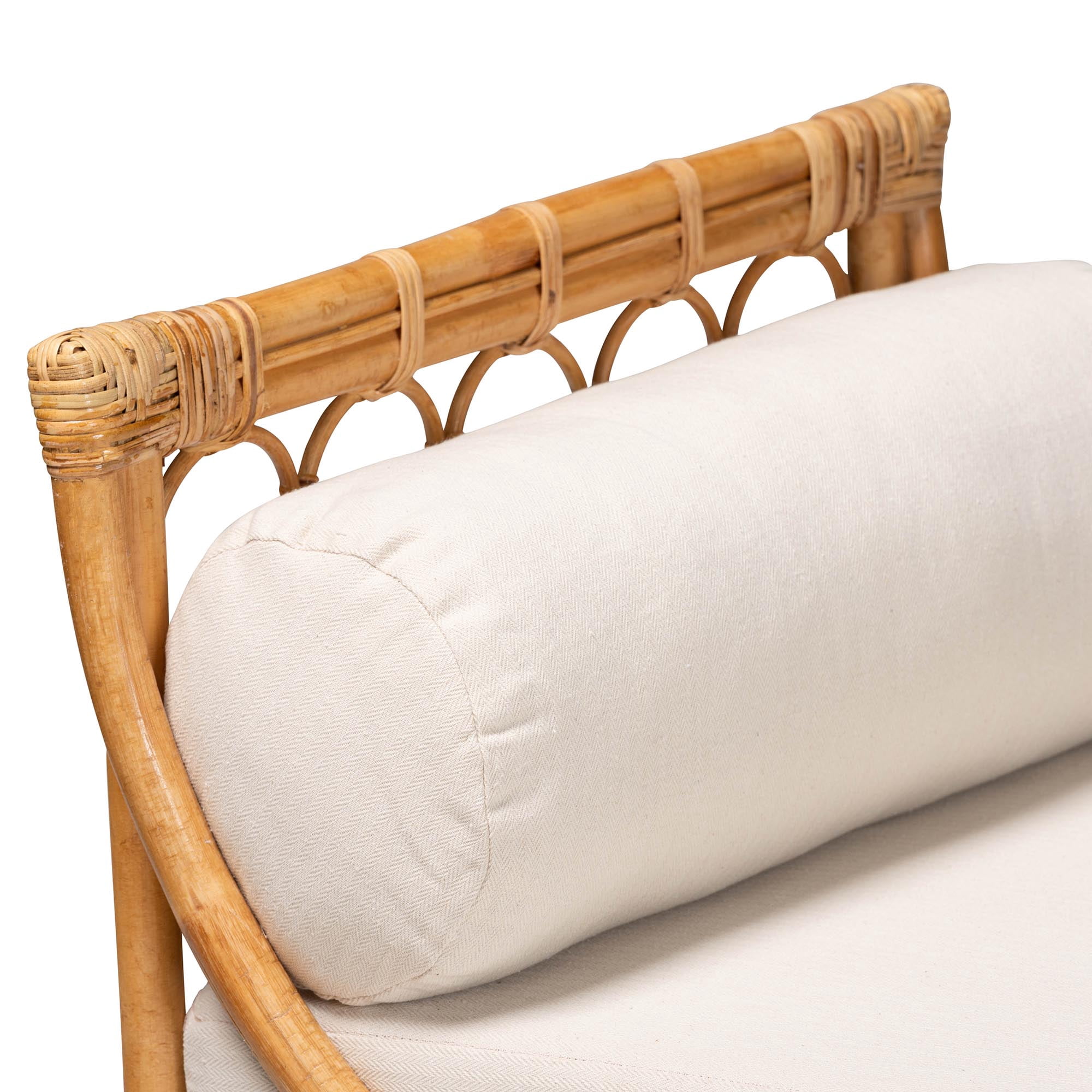 bali & pari Bohemian Upholstered Twin Daybed, Natural Brown