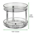 thumbnail image 4 of mDesign 2-Tier Lazy Susan 9" Rotating Pantry Organizer, 2 Pack, Lt. Gray/Chrome, 4 of 8