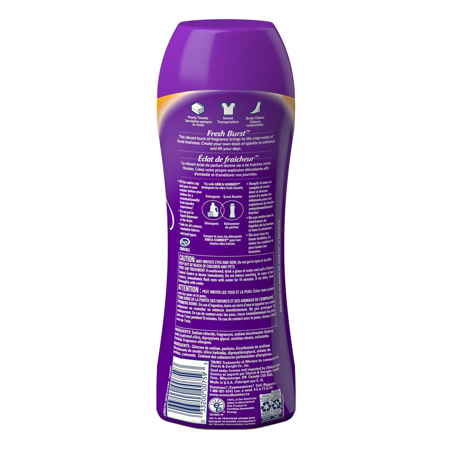 Rehausseur de parfum pour lessive Arm & Hammer Clean Scentsations, Éclat de fraîcheur