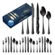 thumbnail image 1 of Juego De Cubiertos De Acero Inoxidable Negro Topon, 1 of 8