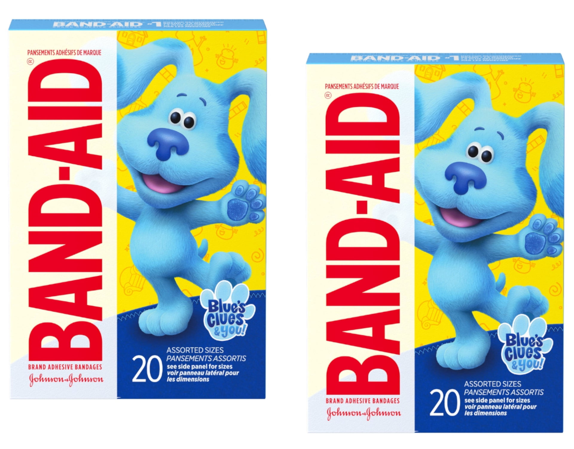 Band-Aid Brand Bandages, Nickelodeon Blue's Clues & You, 20 ct (Pack of 2)