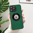 thumbnail image 2 of Funda Magnética De Cuero Liso Compatible Con iPhone 11 13 14 pro max Cubierta Trasera De Etiqueta Perdida, 2 of 3