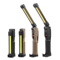 thumbnail image 2 of Occkic LED Work Lights USB Rechargeable COB Light with Magnetic Base Folding Flashlight Inspection Mechanic Light, Black, 2 of 13