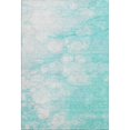 thumbnail image 2 of HomeRoots 656743 5 x 8 ft. Aqua & Ivory Abstract Transitional Washable Machine Made Rectangle Area Rug with UV Protection, 2 of 9