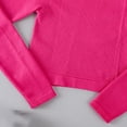 thumbnail image 5 of UVEASISHA Ribbed Knit Crop Tops for Women Slim Fit Long Sleeve Workout Shirts Crew Neck Yoga Athletic T Shirts Solid Color Casual Sporty Tees Hot Pink M, 5 of 6
