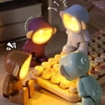 thumbnail image 5 of Cute 3D Monkey LED Night Lights, Pet Monkey Desk Lamps Kawaii Animal Table Lamps Battery Operated Decorative Lamps,Soft Warm Eye-Friendly Glow Cordless Portable Cool to Touch,Light Purple,10x6x5cm, 5 of 9
