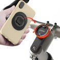 thumbnail image 1 of Bike Phone Mount for Mountain , Universal Aluminum Road Bike Stem Cap Cell Phone Holder, (Connect Quickly) System Riding Clip Stand, MTB Handlebar Holder for iPhone Samsung Google (Orange), 1 of 8