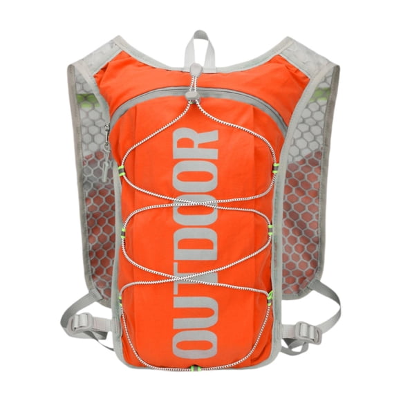 Mochila de hidratación, bolsa deportiva, ajustable, para hombre y mujer, chaleco de hidratación. naranja