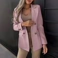 thumbnail image 2 of Womens Casual Blazer Jackets Long Sleeve Open Front Work Office Suit Jackets Business Dressy Lapel Button Coat with Pocket, 2 of 8