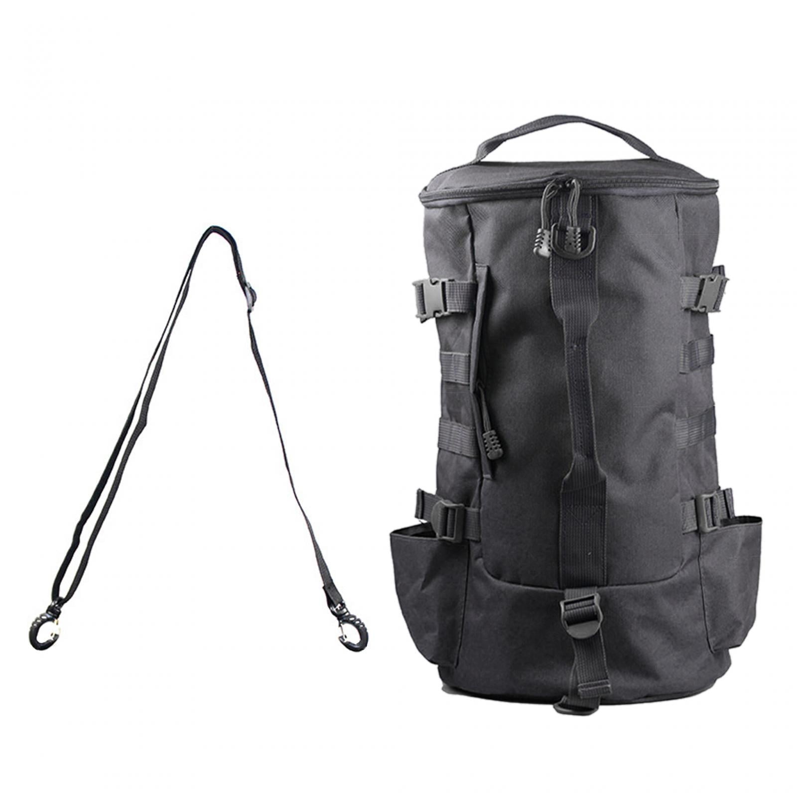 Wswqop Fishing Tackle Bag Fishing Reel Gear Storage Case Fishing Backpack for Traveling Black