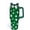 Green White, variant on St. Patricks Day Clover Tumbler with Lid and Straw, 20oz Insulated Stainless Steel Tumbler Cup Double Walled Travel Coffee Mug for Hot & Cold Drinks