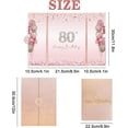 thumbnail image 3 of Rose Gold 80th Birthday Party Decorations, Happy 80th Birthday Alternative Signature Guest Book for Women Pink Cheers to 80 Years Old Gifts 80 Birthday Signing Card Board Party Supplies, 3 of 9