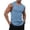 264#Light Blue, variant on Mens High Neckline Tank Top Gym Workout Sleeveless Ribbed Solid Tank Top Athletic Shirts White 3XL