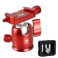 thumbnail image 2 of Sirui B-00 Aluminum Mini Ball Head with TY-C10 Plate, 11 lb Capacity, Red, 2 of 3