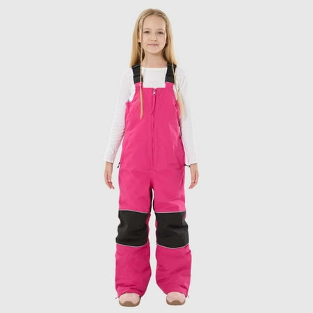 MAIHAN-Kids Insulated Snow Bib Pants - Waterproof Windproof Ski Overalls for Girls and Boys Thermal Snow Pants for Skiing Snowboarding & Outdoor Winter Play kids snow pants(Red 9-10 Years)