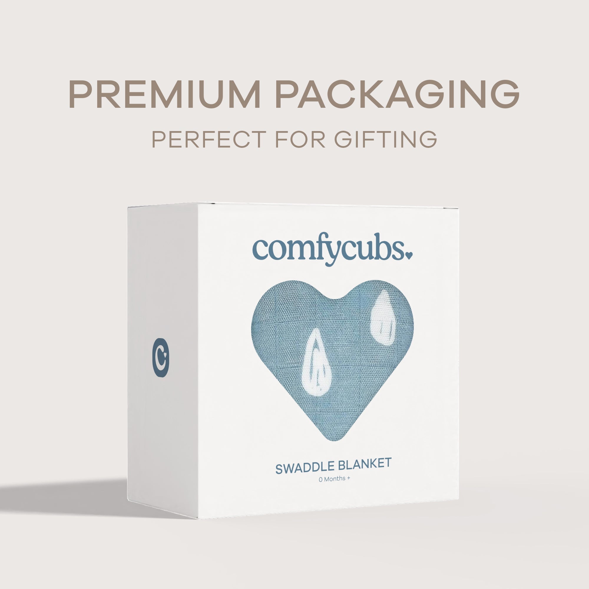 Comfy Cubs 1 Pack Muslin Swaddle Blankets - Receiving Blanket, Wrap for Boys and Girls (Blue Raindrops)