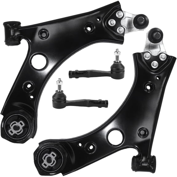 Detroit Axle - Front Lower Control Arms Kit for 2017-2022 Jeep Compass, 2018 2019 2020 2021, 2 Lower Control Arms with Ball Joints 2 Outer Tie Rods
