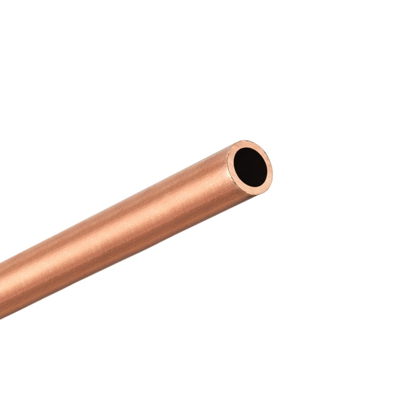 uxcell Copper Round Tube, 10mm OD 1mm Wall Thickness 300mm Long Straight  Pipe Tubing 2 Pcs