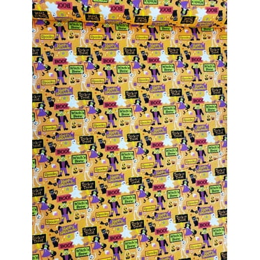 Marshall Dry Goods Happy Halloween Batesville Signs 100% Cotton Fabric sold by the yard