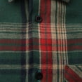 thumbnail image 6 of Mens Flannel Shirts Cotton Long Sleeve Casual Regular Fit Button Down Plaid Shirts Green XL, 6 of 7