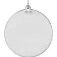 thumbnail image 4 of Sterling Silver Rhod-Plated Eng. Rnd Polish Front/Satin Back Disc Charm (46 X 38) Made In United States qm377/35, 4 of 5
