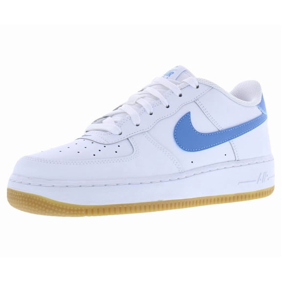 Nike Air Force 1 Leather GS Boys Shoes Size 6.5, Color: White/Blue Beyond