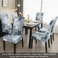 thumbnail image 2 of Pattern Chair Covers for Dining Room Set of 4, High Stretch Removable Washable Parsons Chair Slipcover for Home Party Hotel Wedding Ceremony (Flower,4PCS), 2 of 6
