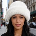 thumbnail image 2 of TELOLY 2026 New Fur Hat Classic Style of Mongolian Hat Fur Hat for Women Suitable for Various Settings Faux Fur Hat White,For Winter Outings,Holiday Parties,Casual Wear,Stylish Warmth, 2 of 7