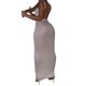 thumbnail image 2 of SAYOO Mujeres Sexy Spaghetti Strap Slim Fit Vestido largo Color sólido Halter Neck Cami Maxi Vestidos Elegante Bodycon Clubwear SAYOO Moda, 2 of 9