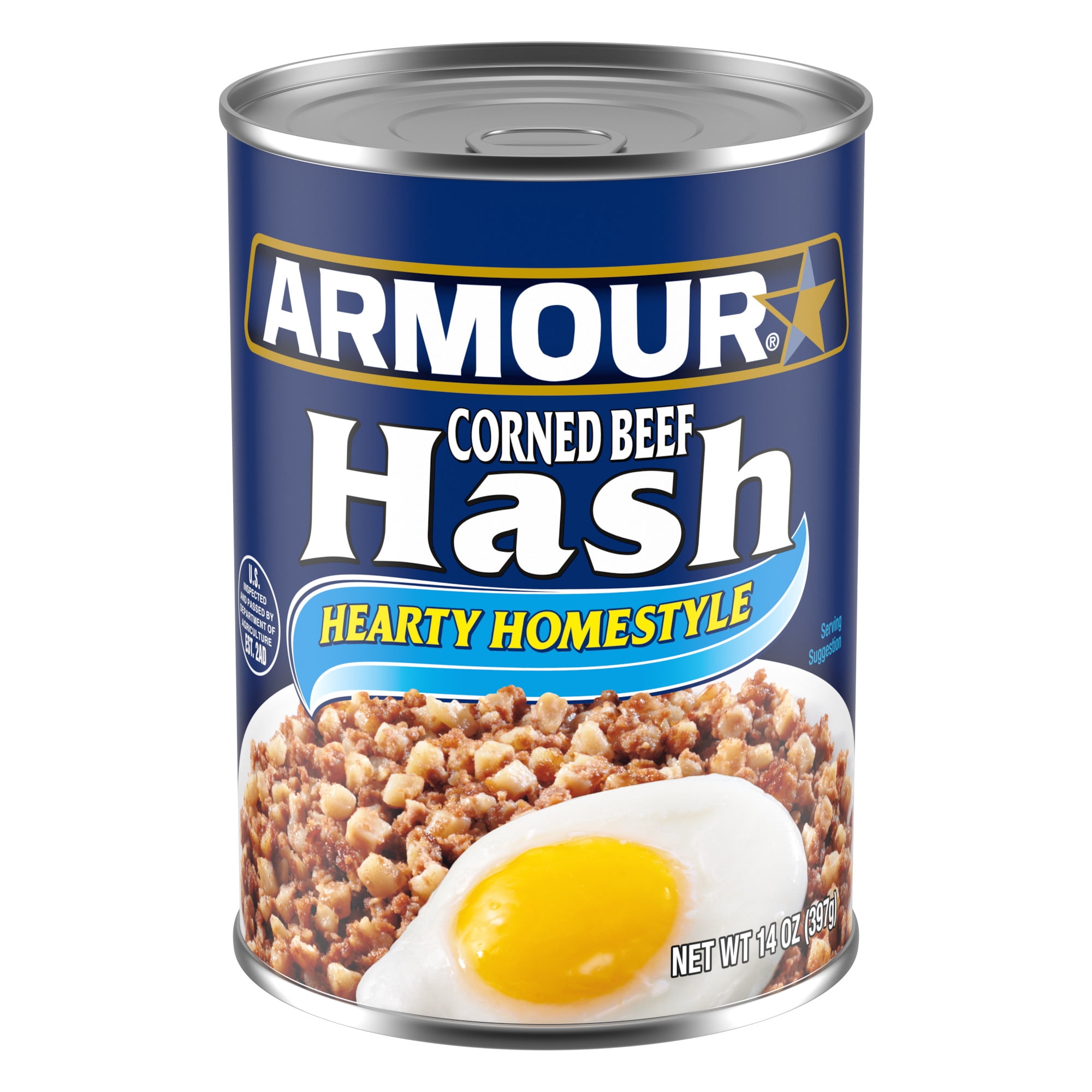 (8 pack) Armour Corned Beef Hash, 16g Protein Per Serving, 14 oz Can