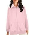 thumbnail image 4 of Lindreshi Womens Full-Zip Hooded Sweatshirt Women's Loose Long Sleeve Casual Zipper Tops Blouse with Pocket Sweatshirt Jackets, 4 of 9