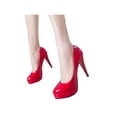 thumbnail image 3 of Gomelly Ladies Stiletto Heels High Heel Pump Shoe Slip On Heeled Pumps Lightweight Dress Shoes Office Wedding Red 8, 3 of 9