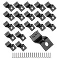 thumbnail image 1 of Jchl Sujetadores para Mesa De Escritorio con Tornillos Negros Conectores para Mesa En Z para Trabajo Pesado Clips para Mesa/Soportes para Mesa Juego De 20 Paquetes (Incluye 20 Clips Y 20 Tornillos) Bl, 1 of 5