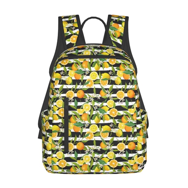 Disketp Orange and Lemon Mochila Ligera e Impermeable, Mochila de Día Resistente para Viajes, Senderismo y Uso Diario para Hombre y Mujer