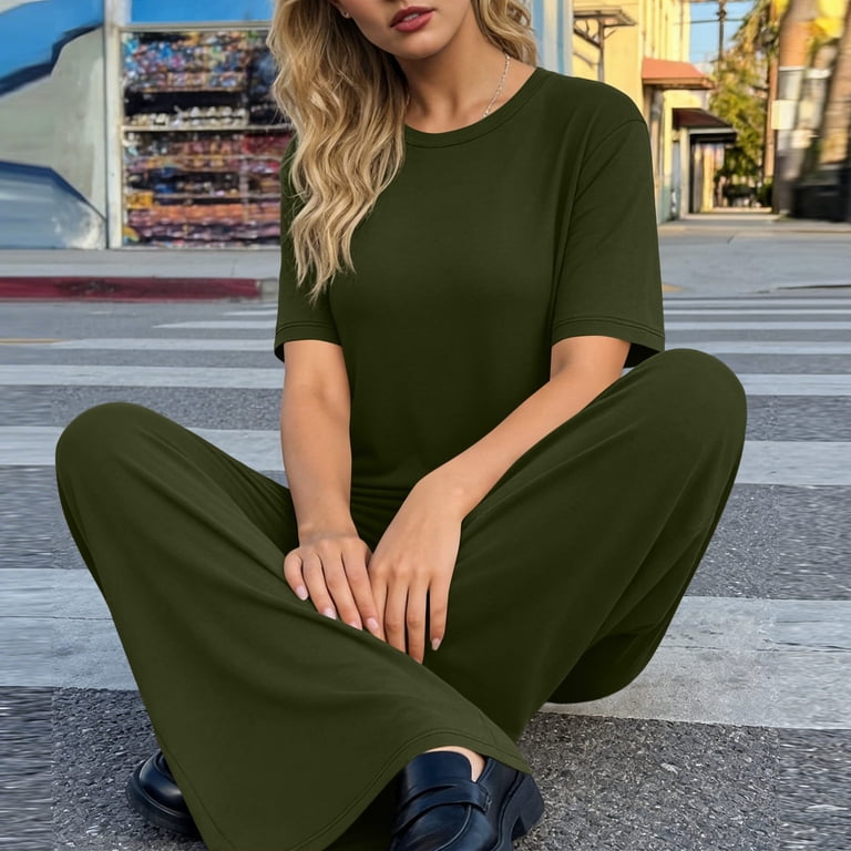 women's polyester spandex dress pants Women's Polyester Spandex Elastic Waist Long Straight Pants, Mid Elastic Waist Pull On Dress Pants, Comfortable Stretchy Solid Trousers, Casual