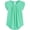 Mint Green, variant on Women's Plus Size Petal Sleeve Blouse - Round Neck Keyhole Back Pleated Top | Yubnlvae | Plus Size Tops for Women Petal Sleeve Solid Color Blouse Curved (Red | XL)