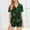 Green1, variant on FDGIU Women's Soft Comfortable Heart Print Pajama Set - Short Sleeve Button Down 2 Piece Shorts Loungewear S-2XL